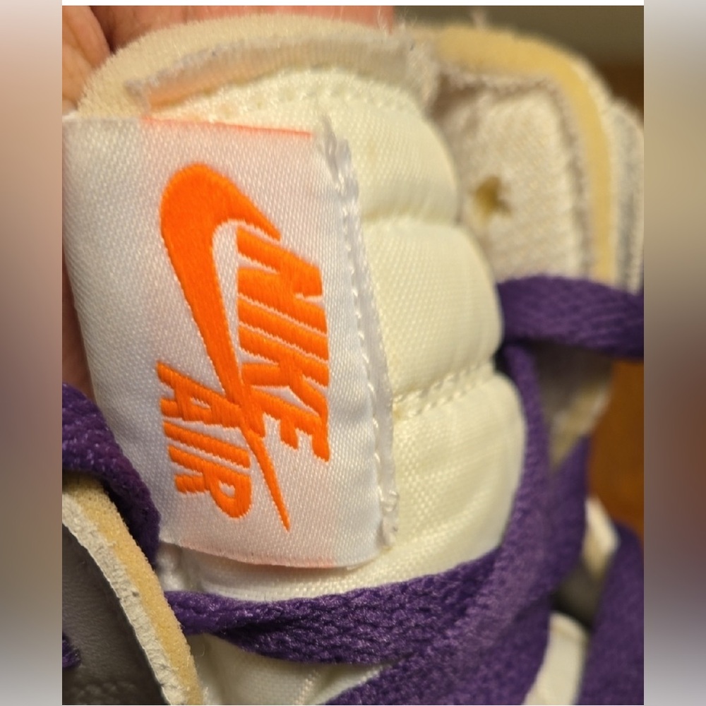 Off-White x Nike White and Purple High-Top Sneakers size 7 ππ₯ - Picture 9 of 13